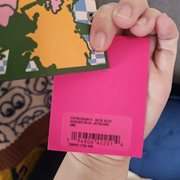 THE ELDER STATESMAN EXPRESSION V NECK VEST SZ SMALL BNWT - Picture 7 of 12